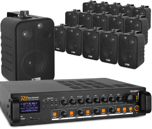 Tronios Power Dynamics PDV240MP3 + 16 x BV40V