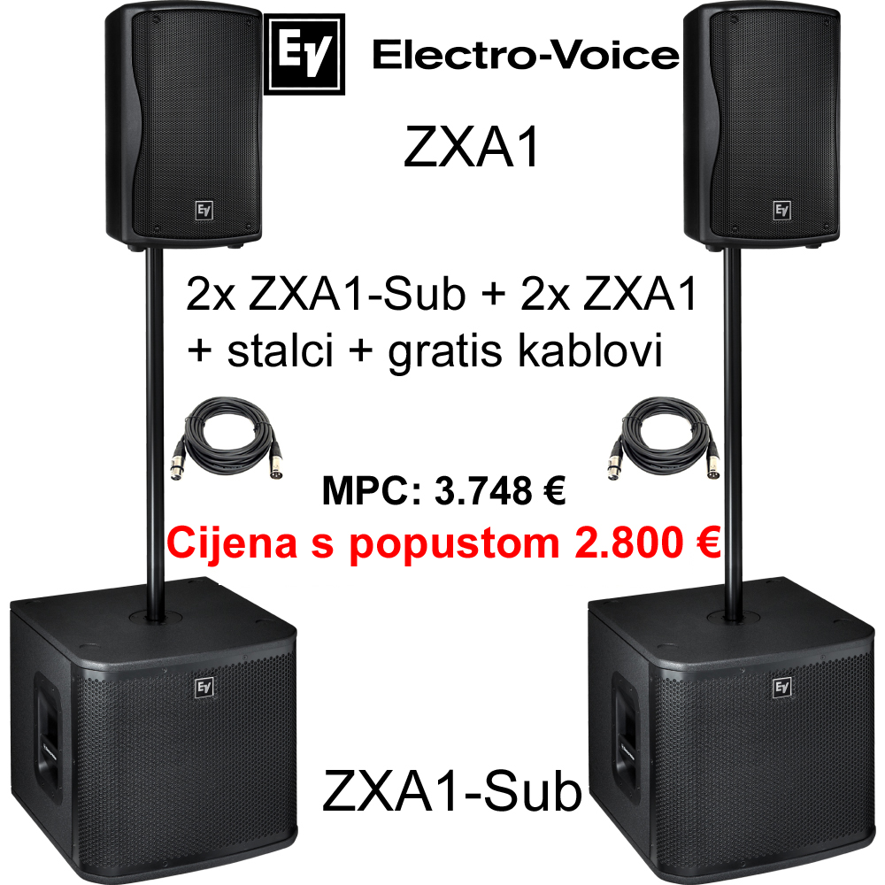 Electro Voice ZXA1 bundle