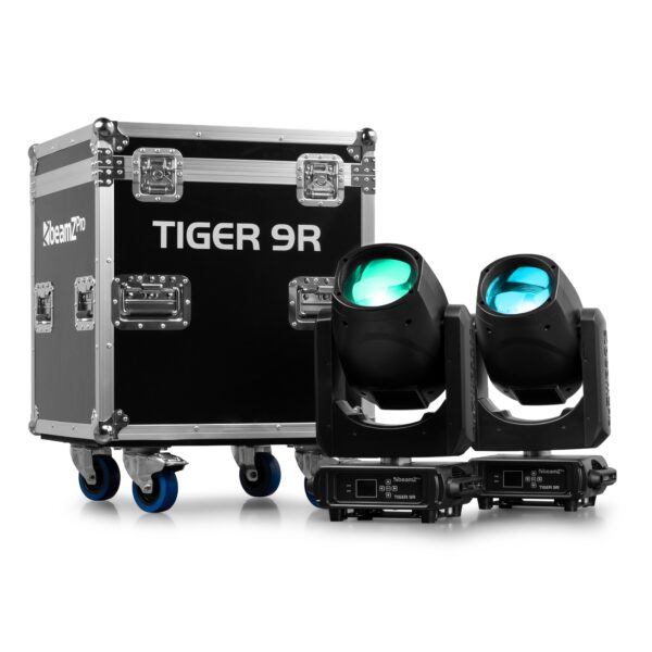 BeamZ Pro TIGER 9R 260W Beam Moving Head 2 pcs in Flightcase