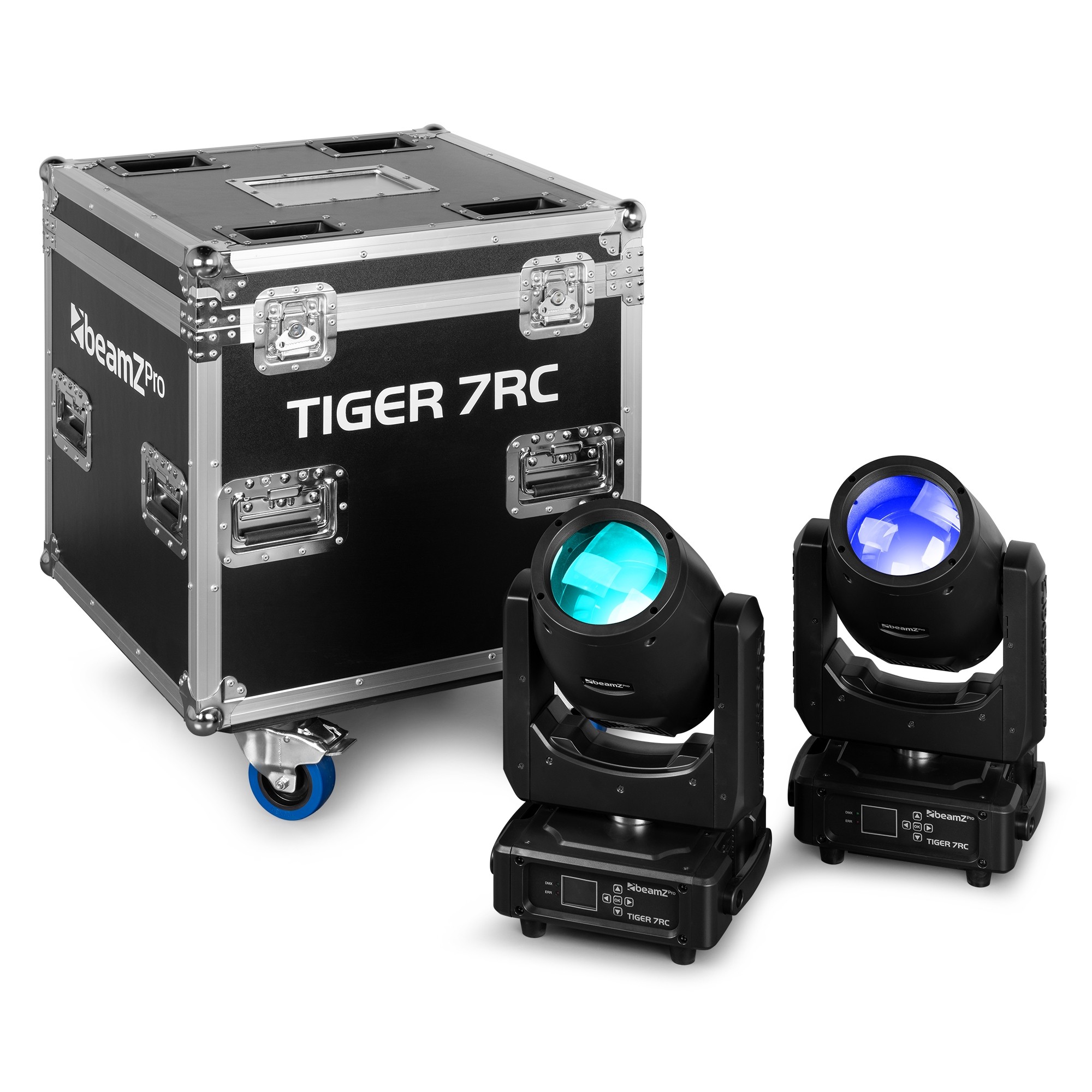 BeamZ Pro TIGER 7RC 230W Beam Moving Head 2 pcs in Flightcase